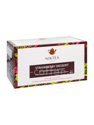 Чай фруктовый Niktea Strawberry Dessert / Клубничный Десерт ароматизированный в пакетиках 25 шт 