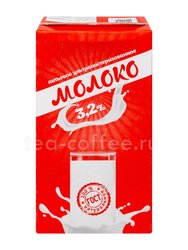 Молоко питьевое, 3,2% 1 л ОАО Славянский 