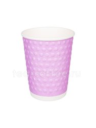 Стакан бумажный D.R.V. Двухслойный Bubbles Фиолетовый (Лаванда) с конгревом 300 мл D90 (35 шт) 