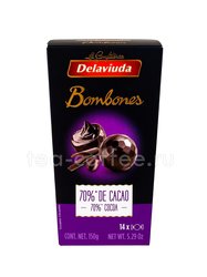 Delaviuda Bombones. Шоколадные конфеты из горького шоколада 150 гр (фиол) 