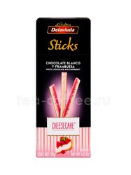 Delaviuda Sticks Cheesecake. Шок туррон из Бел.шок. с Малиной и со вкусом Чизкейка. 120 гр (палочки)