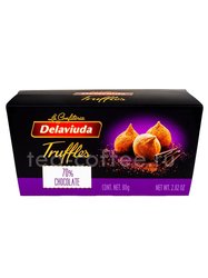 Delaviuda Truffles. Шоколадные конфеты Трюфели с Какао 70%. 80 гр 