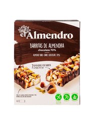 El Almendro Ореховый батончик из миндаля, фундука с горьким шоколадом 70% 100 г 