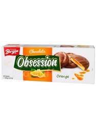 Bergen Obsession Orange Печенье с апельсином в молочном шоколаде 128 г 