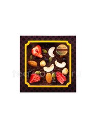 Шоколад Chokodelika темный Клубника, миндаль, фундук, с украшением 75 гр
