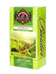Чай Basilur лист Цейлона Раделла зеленый в пакетиках 25 шт 