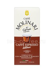 Кофе Molinari в капсулах Intenso 10 капсул Италия 