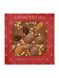 Chokodelika Шоколад темный Миндаль и Кофе 35г 