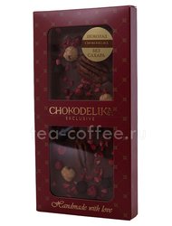 Chokodelika Шоколад молочный Sugar free Пекан, фундук, малина 80 г