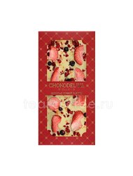 Chokodelika Шоколад белый Клубника, вишня, карамель 80 г