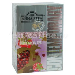 Чай Ahmad  Pomegranate Love зеленый в пакетиках 20 шт Россия