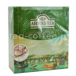 Чай Ahmad Tea Jasmine Green Tea. Ахмад Зеленый с жасмином в пакетиках Россия