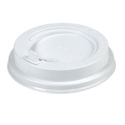 Крышка для бумажных стаканов Papperskopp с клапаном 80 мм (Белая)