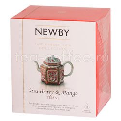 Чай Newby Клубника и Манго фруктовый в пирамидках 15 шт Индия