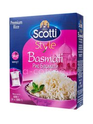 Рис Riso Scotti Basmati (Басмати) шлифованный длиннозерный 400 гр (100 гр * 4)