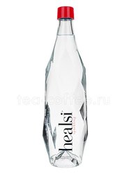 Вода Healsi Glass Sparkling минеральная газированная, стекло 0,85 л (Красная крышка)