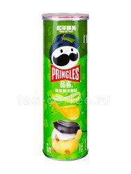 Pringles Чипсы картофельные Сметана и лук 110 г (Туба салатовая)