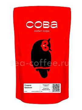 Кофе Owl в зернах Сладкая Бразилия из региона Кармо де Минас 1 кг