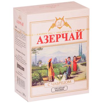 Чай Азерчай с чабрецом черный байховый 100 гр