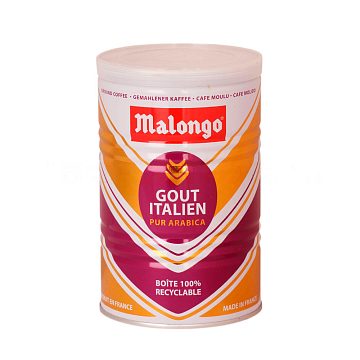 Кофе Malongo молотый Итальянский вкус 250 гр (ж.б.)