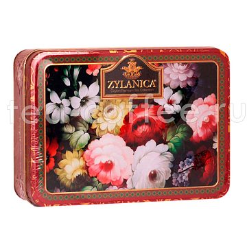 Чай Zylanica шкатулка Red Super Pekoe черный с лепестками подсолнечника и сафлором 100 гр ж.б.