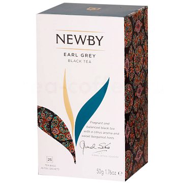 Чай Newby Earl Grey черный в пакетиках 25 шт