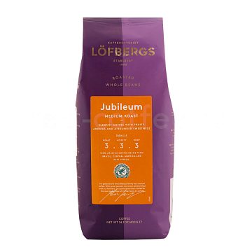 Кофе Lofbergs Lila в зернах Jubileum 400 гр