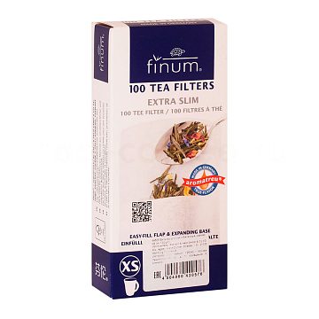 Одноразовые фильтры для чая Finum Xs отбеленные 100 шт
