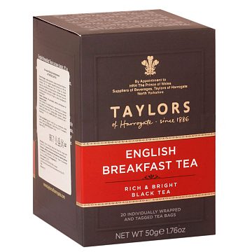 Чай Taylors of Harrogate Английский завтрак черный в пакетиках 20 шт