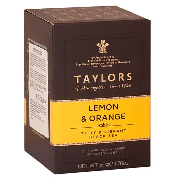 Чай Taylors of Harrogate Lemon Orange черный в пакетиках 20 шт