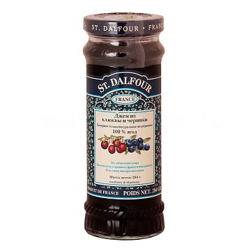 Джем St.Dalfour Клюква и черника 284 гр