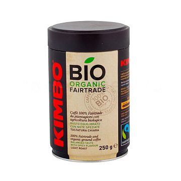 Кофе Kimbo молотый Bio 250 гр ж.б.