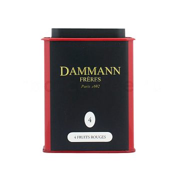 Чай Dammann 4 красных фрукта черный 100 гр ж.б.