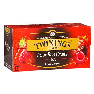 Чай Twinings 4 красные ягоды черный в пакетиках 25 шт