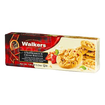 Бисквитное печенье Walkers клубника со сливками 150 гр