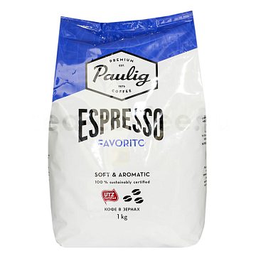 Кофе Paulig Espresso Favorito в зёрнах 1 кг