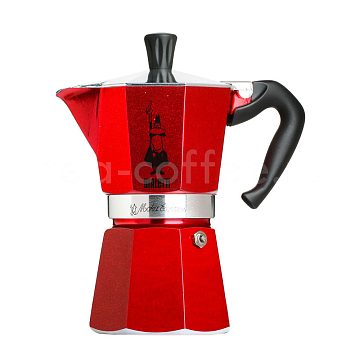 Гейзерная кофеварка Bialetti Moka Express Moka Red Emotion 6 порции 240 мл  5293