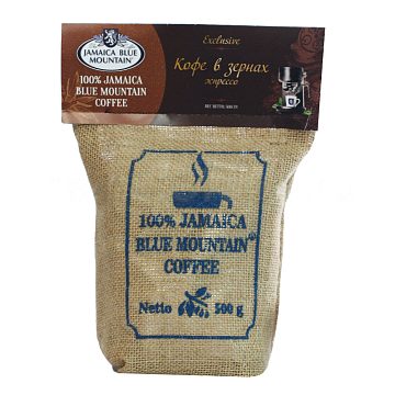 Кофе Jamaica Blue Mountain Coffee в зернах темная обжарка 500 гр