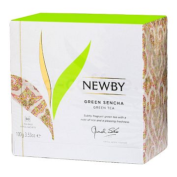 Чай Newby Green Sencha зелный в пакетиках 50 шт
