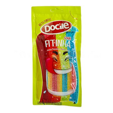 Мармелад Docile Sour Цветные ленты со вкусом клубники 70 гр