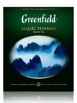 Чай Greenfield Magic Yunnan черный в пакетиках 100 шт