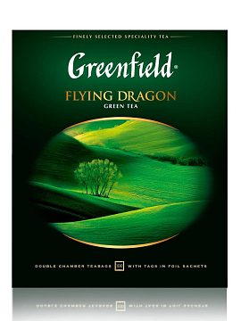 Чай Greenfield Flying Dragon зеленый в пакетиках 100 шт