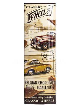 Шоколадные чипсы Classic Wheels с фундуком 125 гр