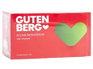 Чай Gutenberg Ассам Мокалбари черный  в пакетиках 25 шт