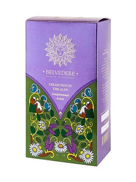 Чай Belvedere листовой Сокровища Альп травяной 100 гр