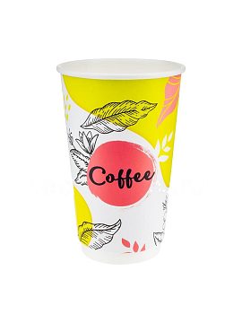 Стакан бумажный Паперскоп Coffee Pastel Thermo 400 мл D90 (18 шт)