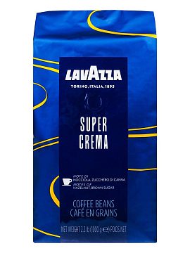 Кофе Lavazza в зернах Super Crema 1 кг