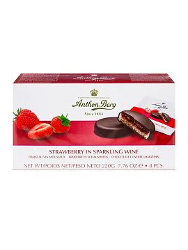Anthon Berg Шоколадные конфеты с марципаном клубника в шампанском 220 гр