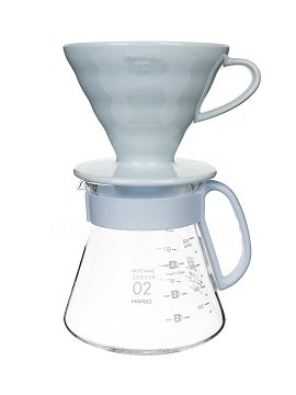 Hario Чайник белый + воронка керамическая белая (XVDD-3012W)