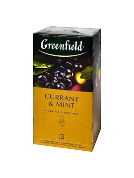 Чай Greenfield Currant&Mint черный в пакетиках 25 шт
